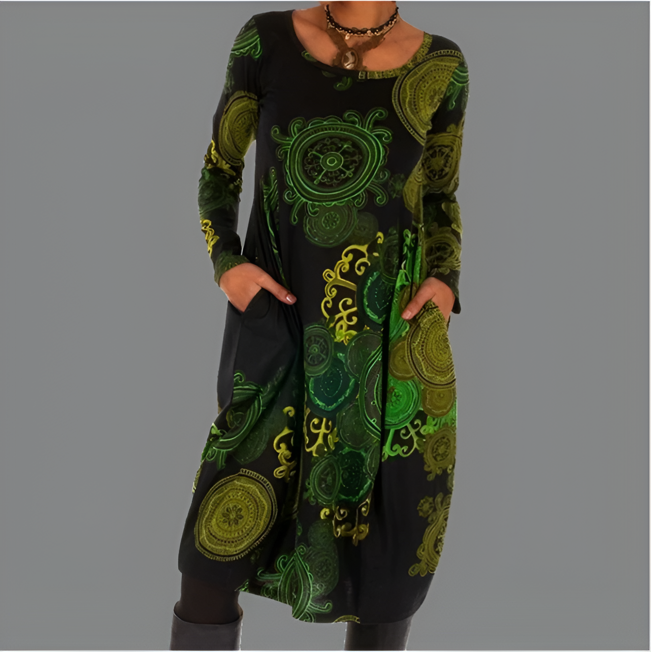 Nicolle | Robe d'Hiver à Élégance Bohème