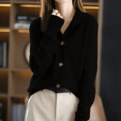Annie | Gilet en Cachemire Tricoté